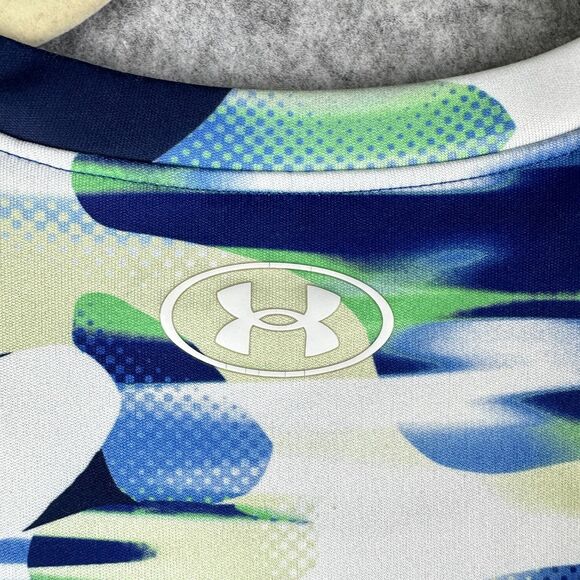 Under Armour UA Tech Camo Shirt Youth XL Blue Loose Fit Performance Big Logo* - Picture 9 of 15